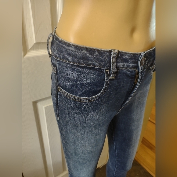 American eagle outfitters women's size 4 high rise jeggings crop super stretch - Picture 2 of 10